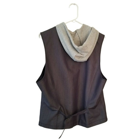 BARIII MEN'S‎ hoodie Vest GRAY full Zip SLIM FIT SIZE Large - Picture 2 of 4